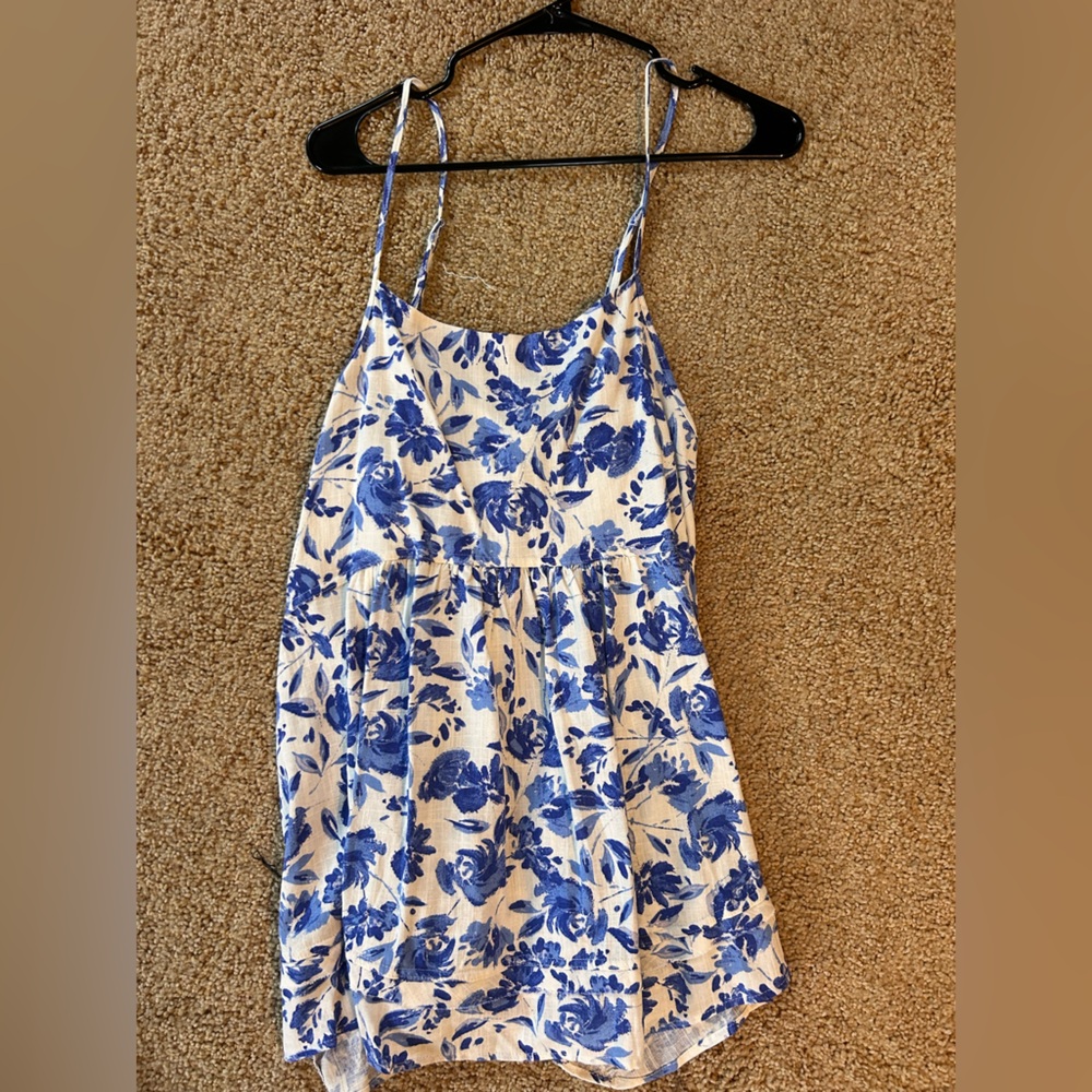 Blue Floral Mini Dress